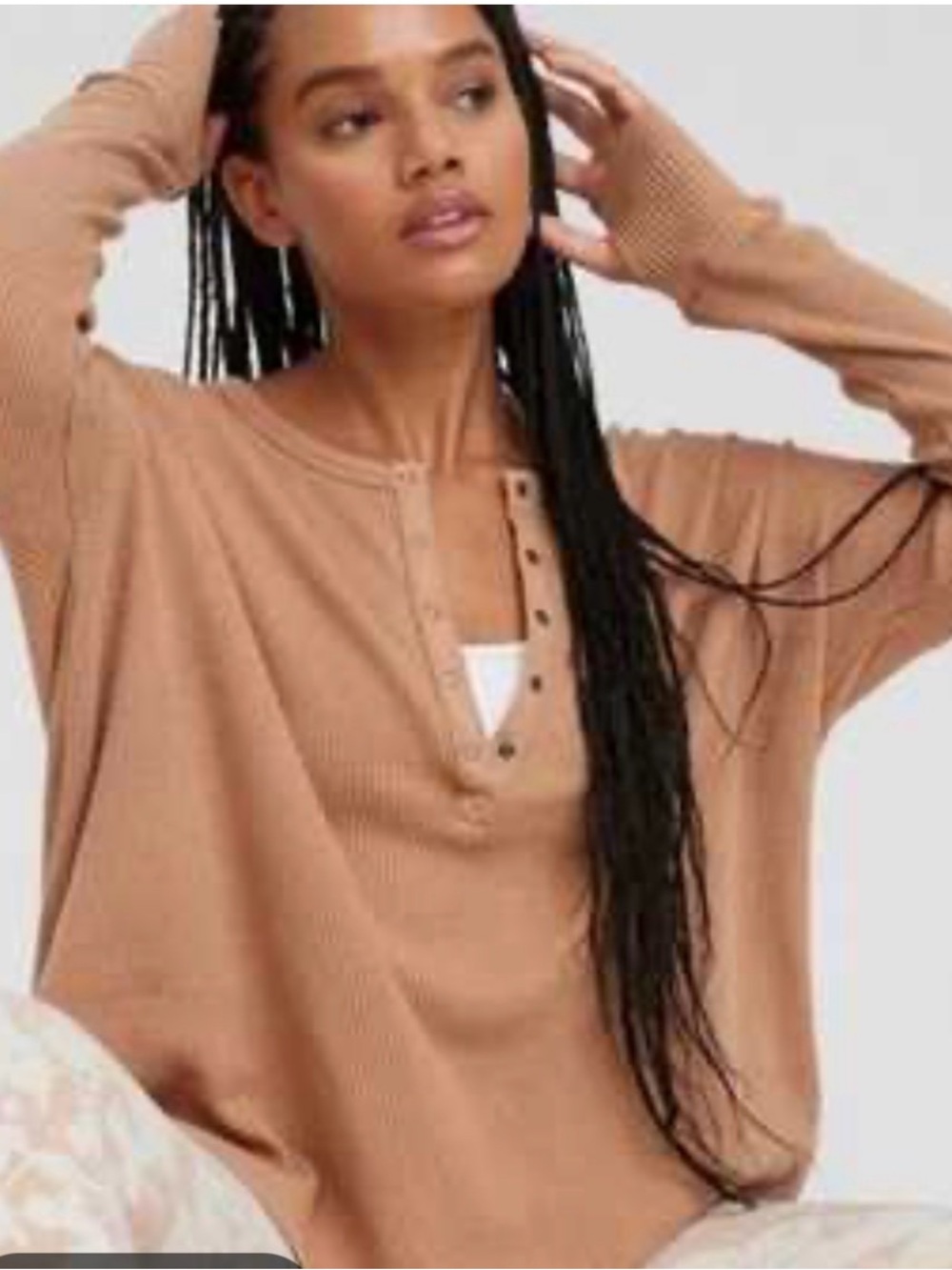 NWT Aerie waffle Henley shirt - sz l